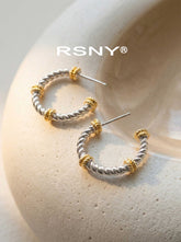 RSNY Knot Two-Tone Earrings - main product photo
