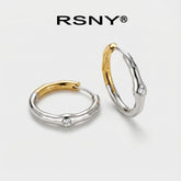RSNY Two-Tone Contrast Earrings - main product photo