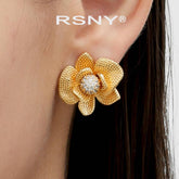 RSNY Flower Sparkling Earrings - main product photo