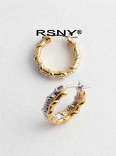 RSNY Two-Tone Diamond Earrings - main product photo