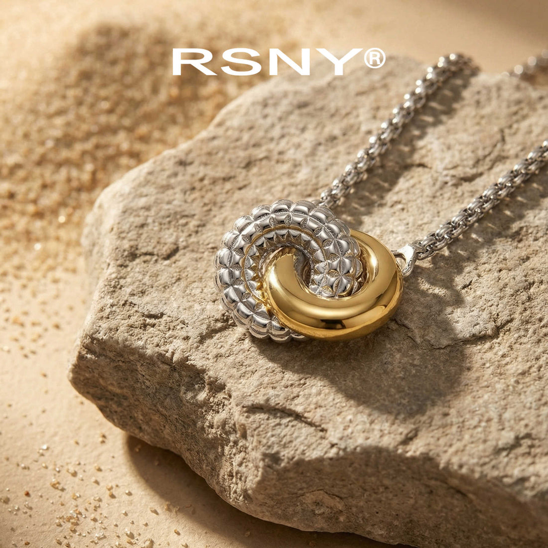 RSNY Two-Tone Buckle Necklace - main product photo