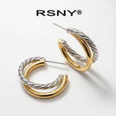 RSNY Two-Tone Rope Earrings - main product photo
