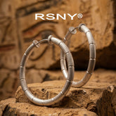 RSNY Minimalist Textured Earrings - main product photo