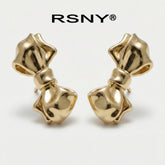 RSNY Bow Gold Earrings - main product photo
