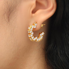 RSNY Abstract Flower Earrings - R2223B