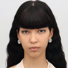 RSNY Abstract Peony Flower Earrings - R2235A