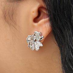 RSNY Abstract Peony Flower Earrings - R2235A
