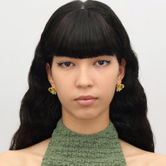 RSNY Abstract Peony Flower Earrings - R2235B