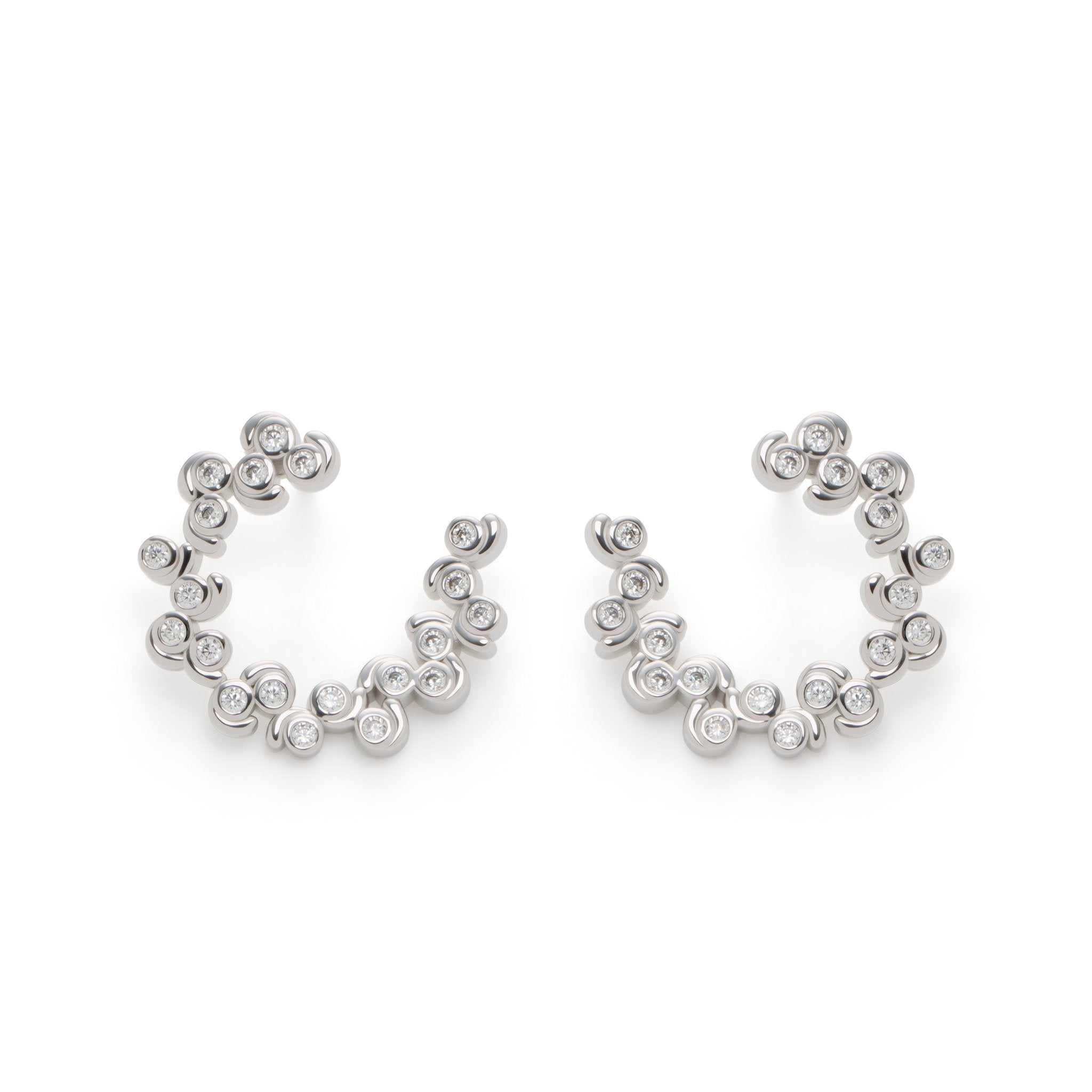 RSNY Crystal Diamond Hoop Earrings - R2245A