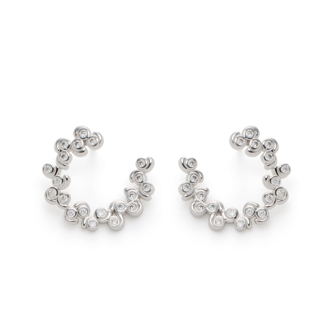 RSNY Crystal Diamond Hoop Earrings - R2245A