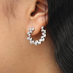 RSNY Crystal Diamond Hoop Earrings - R2245A