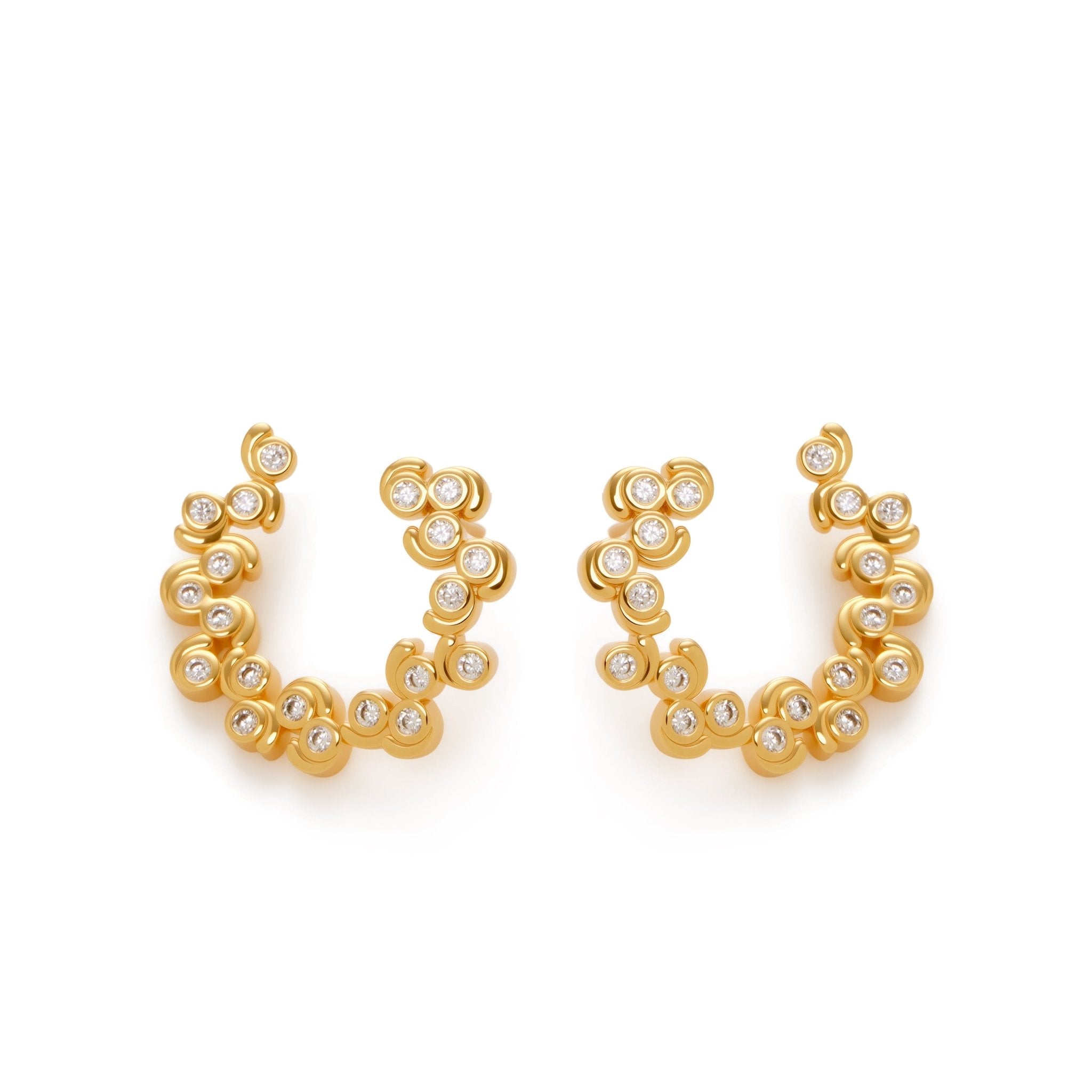 RSNY Crystal Diamond Hoop Earrings - R2245B