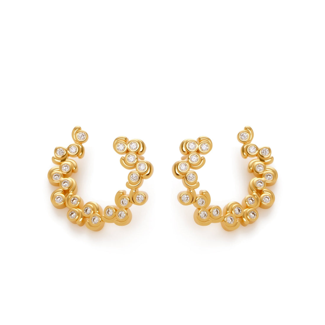 RSNY Crystal Diamond Hoop Earrings - R2245B