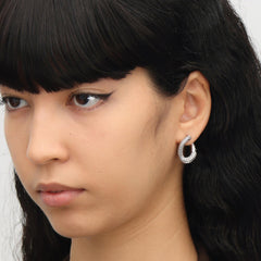 RSNY diamond pattern chain earrings - R2083A