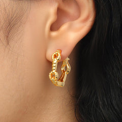 RSNY diamond pattern earrings - R2109B