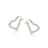 RSNY Diamond Pattern Heart Earrings - R2193A