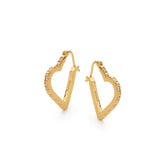 RSNY Diamond Pattern Heart Earrings - R2193B
