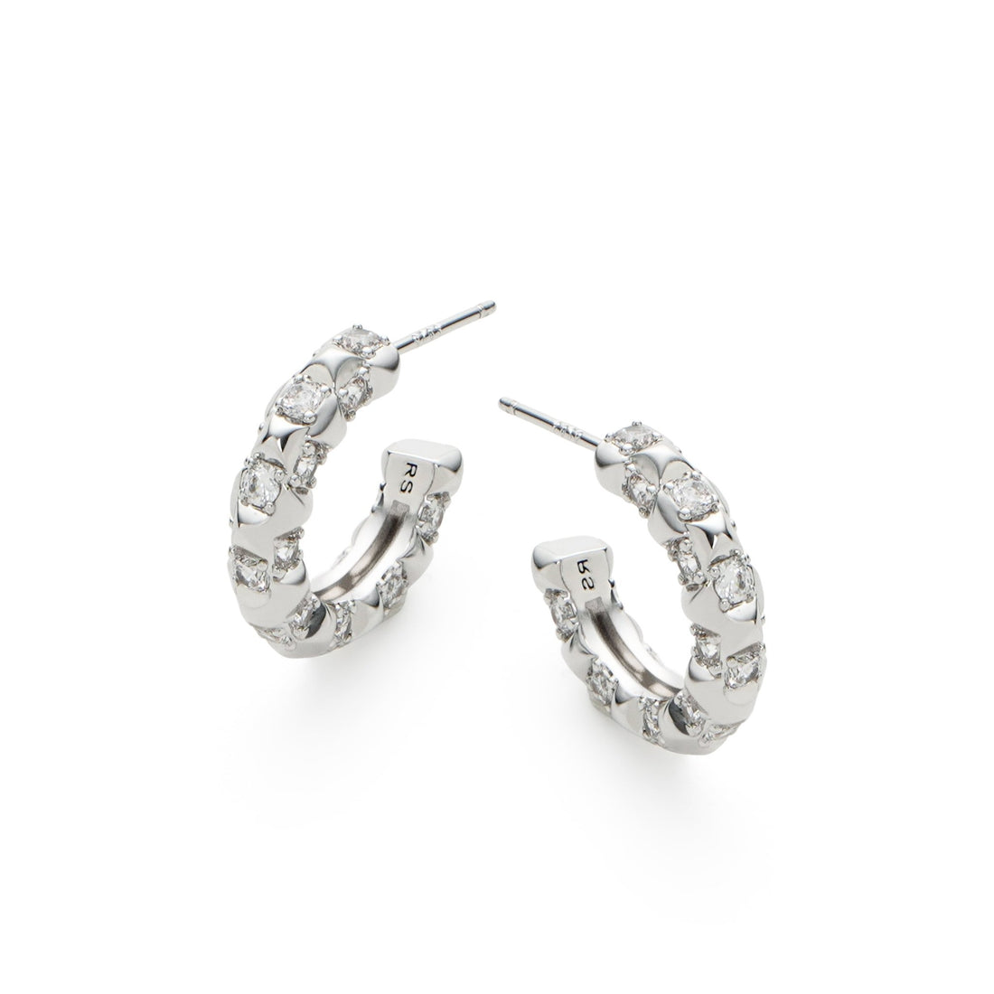 RSNY Diamond Pattern Minimalist Earrings - R2194A