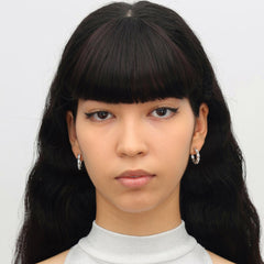 RSNY Diamond Pattern Minimalist Earrings - R2194A