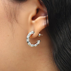 RSNY Diamond Pattern Minimalist Earrings - R2194A