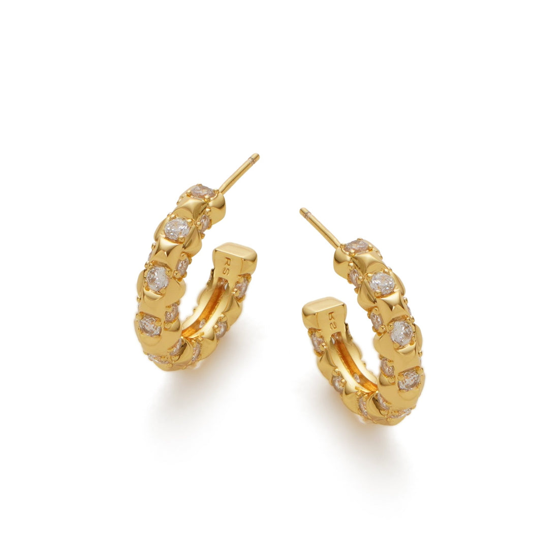 RSNY Diamond Pattern Minimalist Earrings - R2194B
