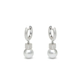 RSNY diamond pattern pearl earrings - R2065A
