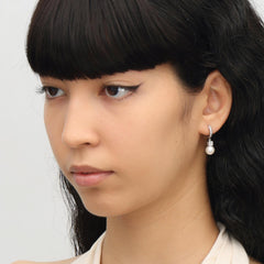 RSNY diamond pattern pearl earrings - R2065A