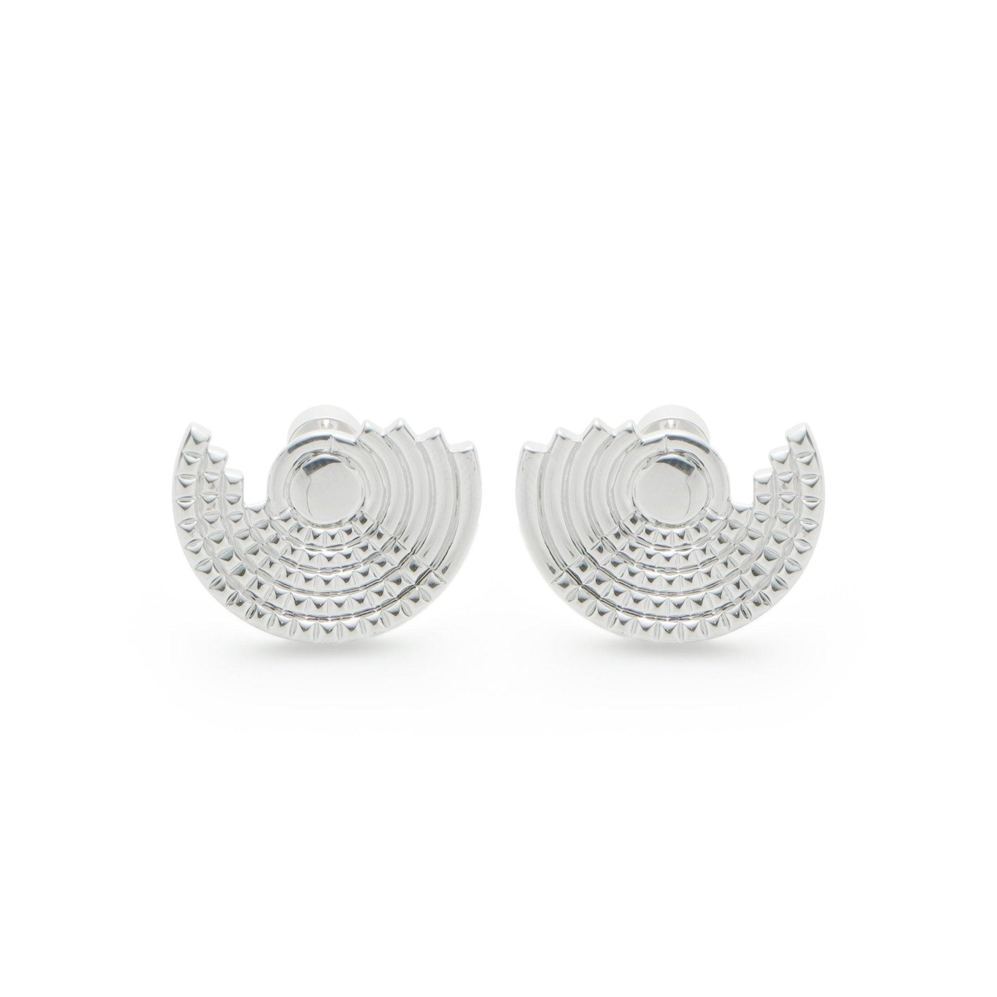 RSNY diamond pattern retro stud earrings - R2162A