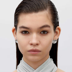 RSNY diamond pattern retro stud earrings - R2162A