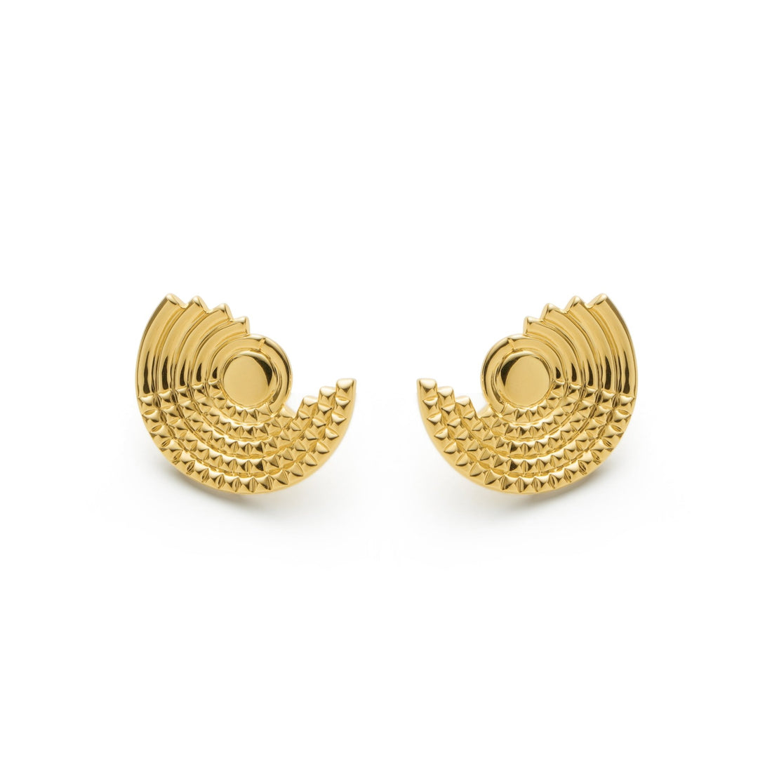 RSNY diamond pattern retro stud earrings - R2162B