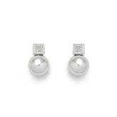 RSNY Diamond Pearl Stud Earrings - R2064A