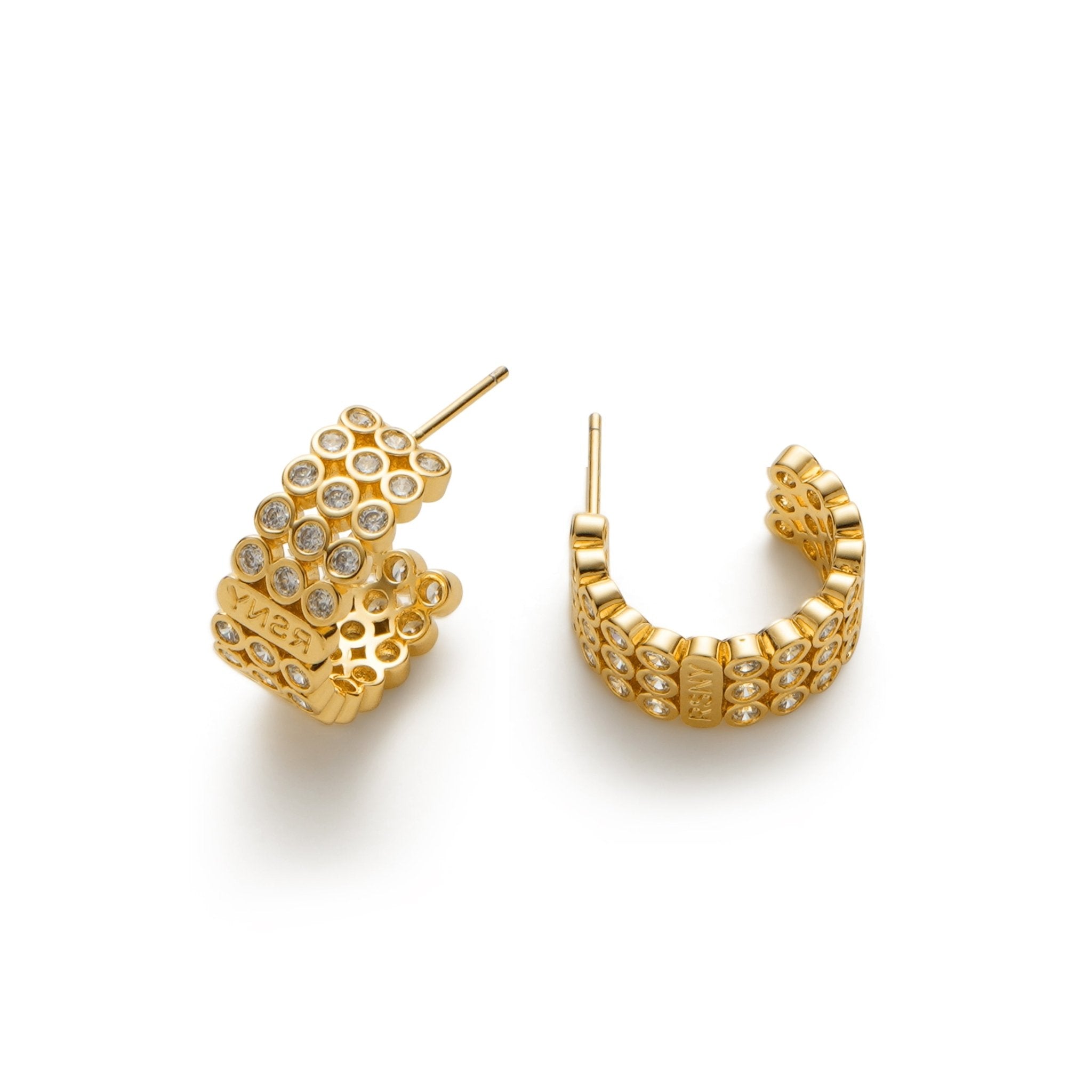 RSNY diamond shaped earrings - R1789B