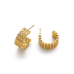 RSNY diamond shaped earrings - R1789B