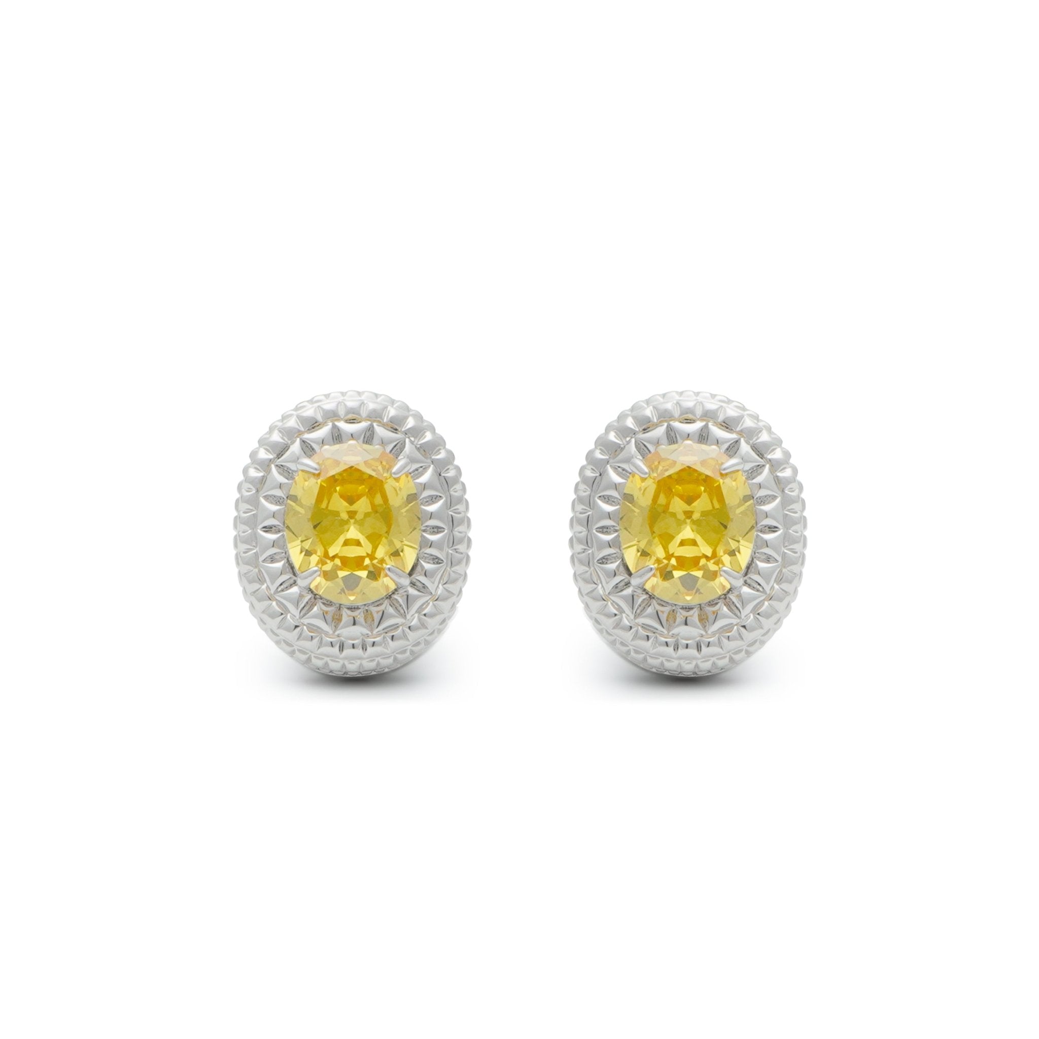 RSNY diamond texture stud earrings - R2063A
