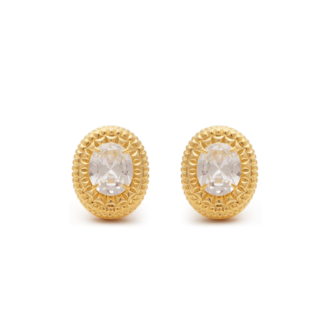 RSNY diamond texture stud earrings - R2063B