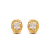 RSNY diamond texture stud earrings - R2063B
