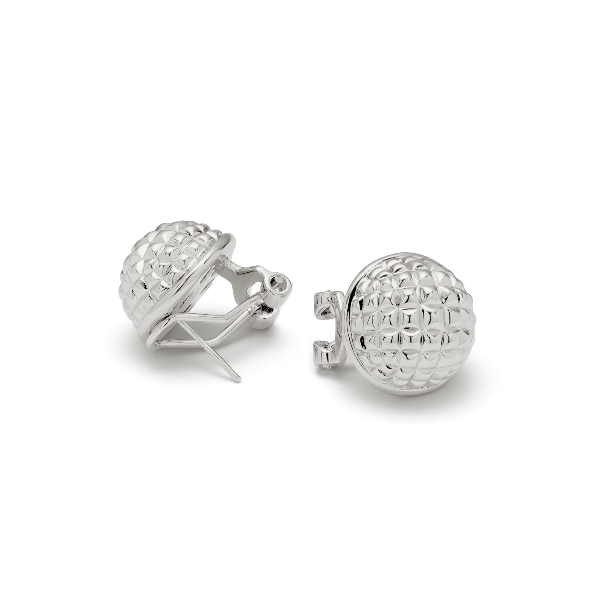 RSNY Diamond Textured Ball Earrings - R2021A