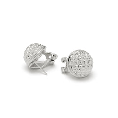 RSNY Diamond Textured Ball Earrings - R2021A