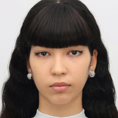 RSNY Diamond Textured Ball Earrings - R2021A