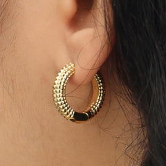 RSNY Diamond Textured Earrings - R2020B