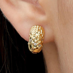 RSNY Diamond Textured Earrings - R2140B
