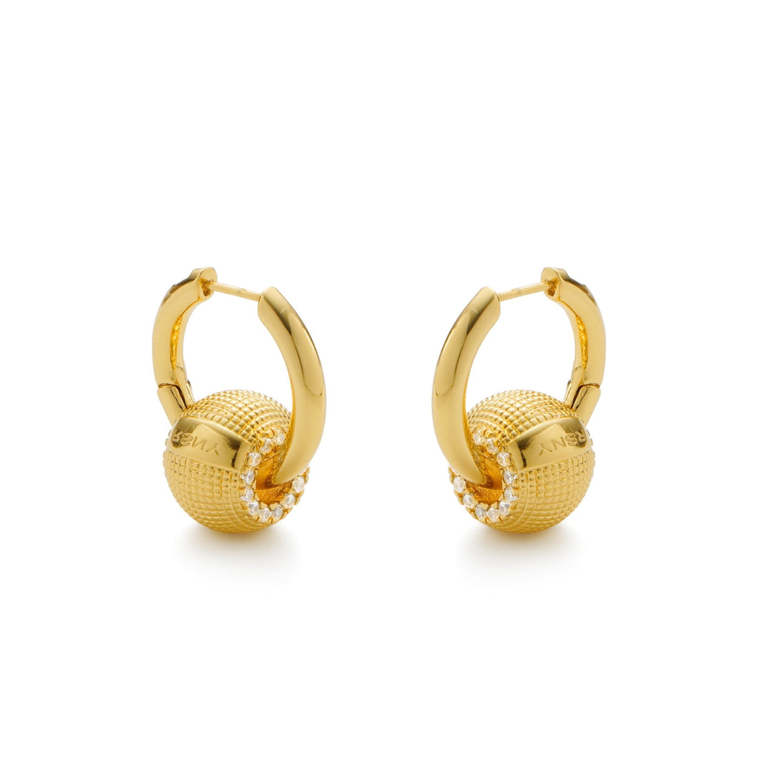 RSNY Diamond Textured Earrings - R2157B