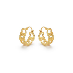 RSNY Diamond Textured Love Earrings - R2066B