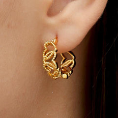 RSNY Diamond Textured Love Earrings - R2066B