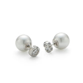 RSNY double head pearl stud earrings - R2028A