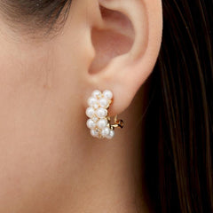 RSNY double pearl earrings - R2164B