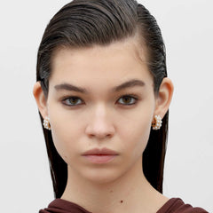 RSNY double pearl earrings - R2164B