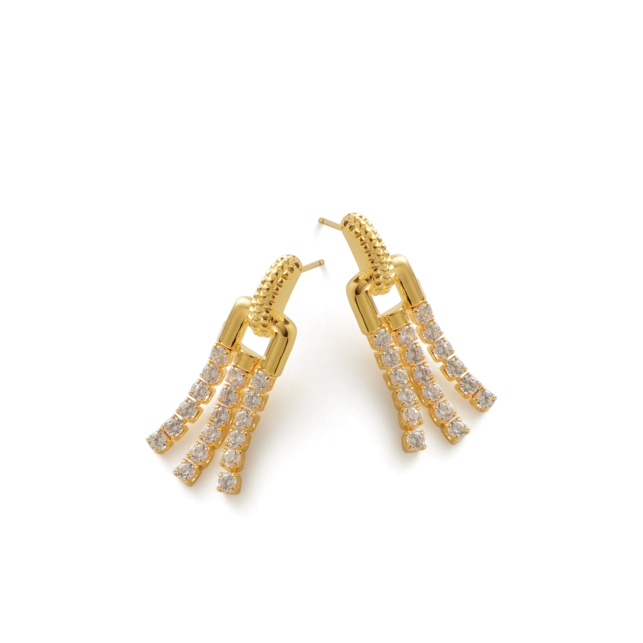 RSNY fringed stud earrings - R2135B