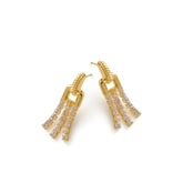 RSNY fringed stud earrings - R2135B