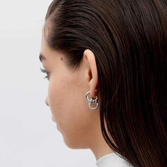 RSNY geometric abstract winding stud earrings - R2186A